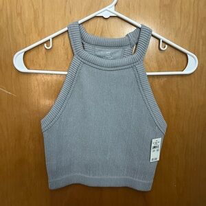 Aerie- Grey Ribbed Tank